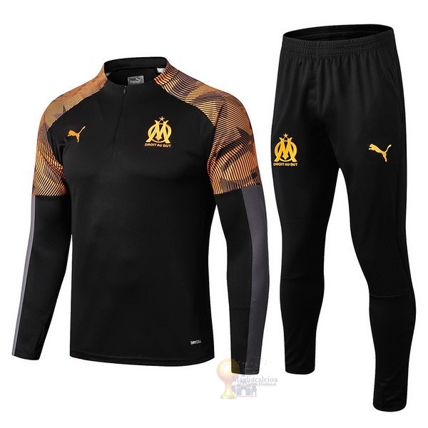 Calcio Maglie Tuta Presentazione Bambino Marseille 2019 2020 Oroange Nero