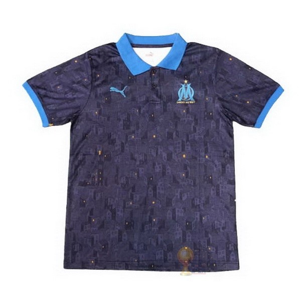Calcio Maglie Polo Marseille 2020 2021 Blu