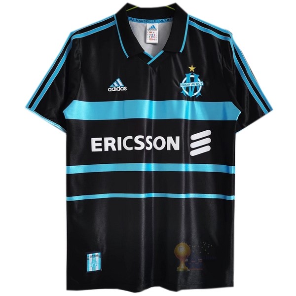 Calcio Maglie Away Maglia Marseille Stile rétro 1990 1991 Nero