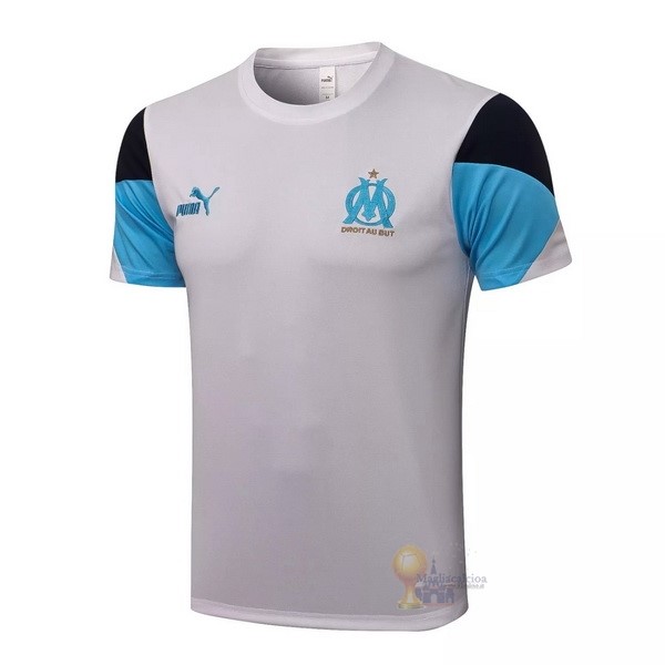 Calcio Maglie Formazione Marseille 2021 2022 Grigio Nero Blu