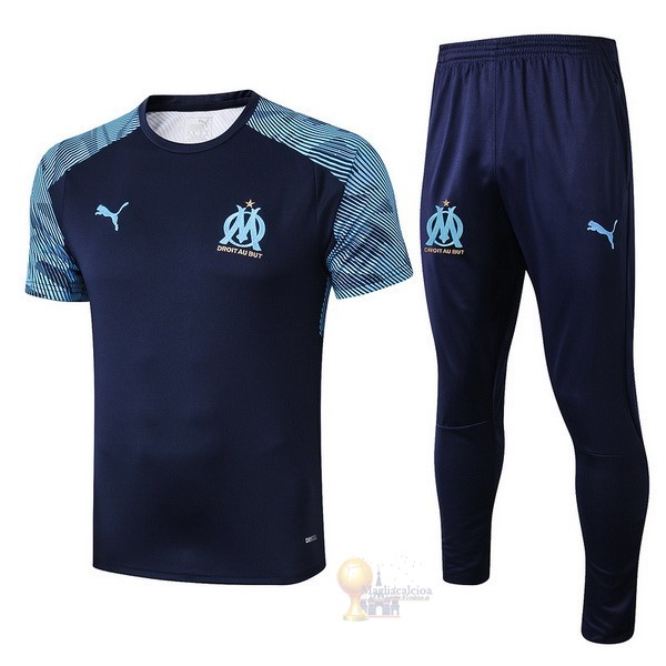 Calcio Maglie Formazione Set Completo Marseille 2019 2020 Blu Navy