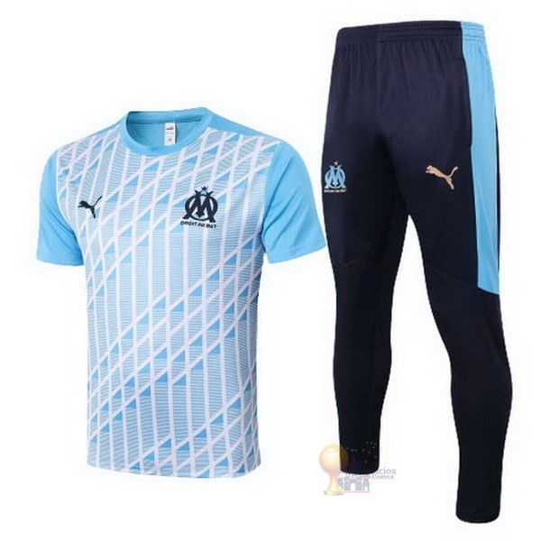 Calcio Maglie Formazione Set Completo Marseille 2020 2021 Blu