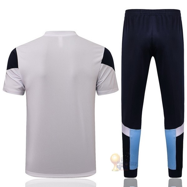 Calcio Maglie Formazione Set Completo Marseille 2021 2022 I Grigio Nero Blu