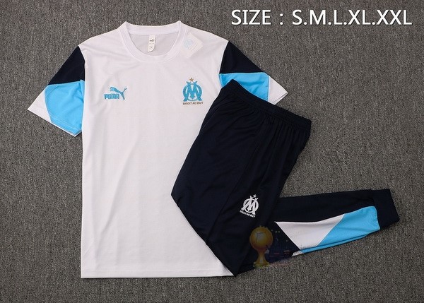 Calcio Maglie Formazione Set Completo Marseille 2021 2022 I Grigio Nero Blu