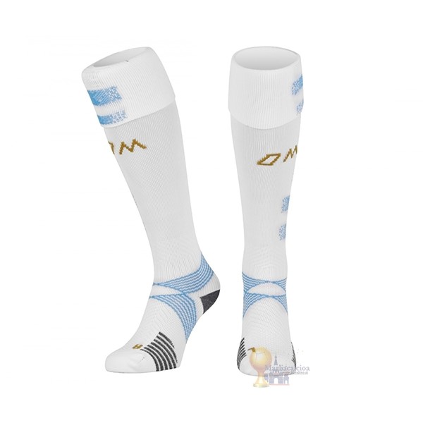Calcio Maglie Home Calzettoni Marseille 2020 2021 Bianco