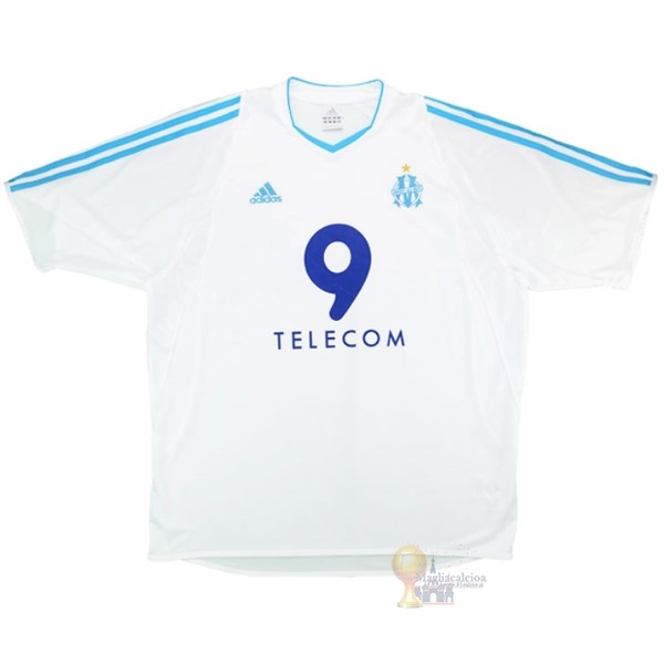 Calcio Maglie Home Maglia Marseille Stile rétro 2003 2004 Bianco