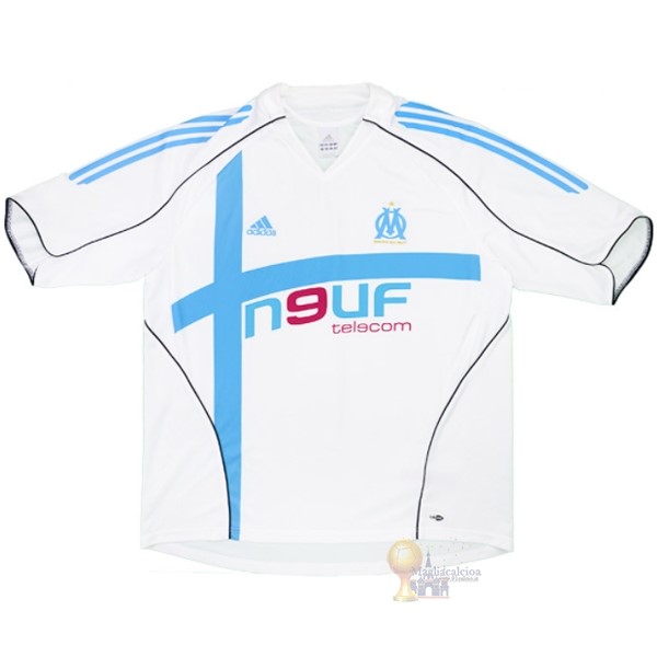 Calcio Maglie Home Maglia Marseille Stile rétro 2005 2006 Bianco