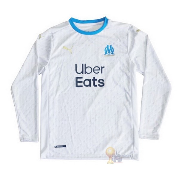 Calcio Maglie Home Manica lunga Marseille 2020 2021 Bianco