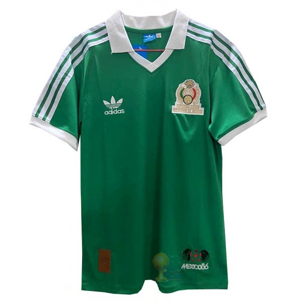 Calcio Maglie Home Maglia Mexico Retro 1986 Verde