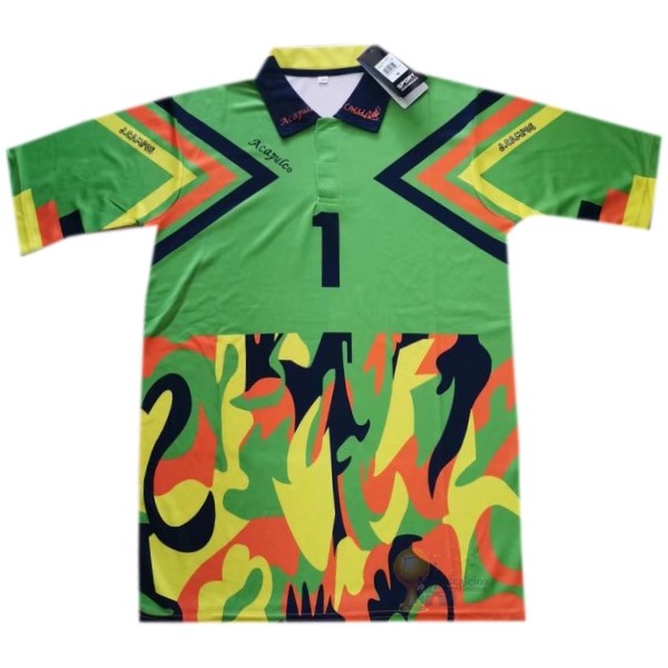 Calcio Maglie Portiere Maglia Mexico Stile rétro 1994 Verde