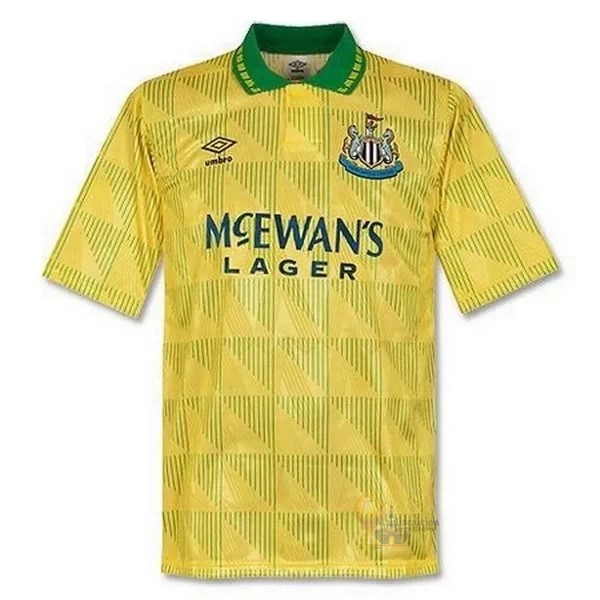 Calcio Maglie Away Maglia Newcastle United Stile rétro 1991 Giallo