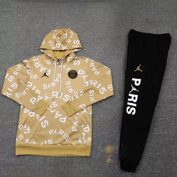 Calcio Maglie Chaqueta Con Capucha Paris Saint Germain 2020 2021 Giallo Nero