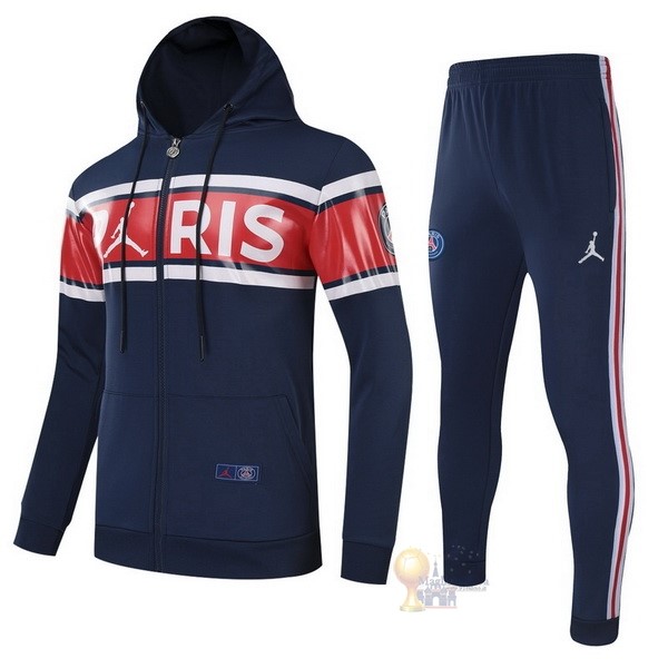 Calcio Maglie Chaqueta Con Capucha Paris Saint Germain 2021 2022 Blu II Rosso