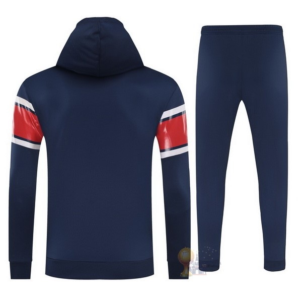 Calcio Maglie Chaqueta Con Capucha Paris Saint Germain 2021 2022 Blu II Rosso