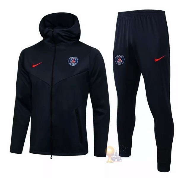 Calcio Maglie Chaqueta Con Capucha Paris Saint Germain 2021 2022 Blu Navy