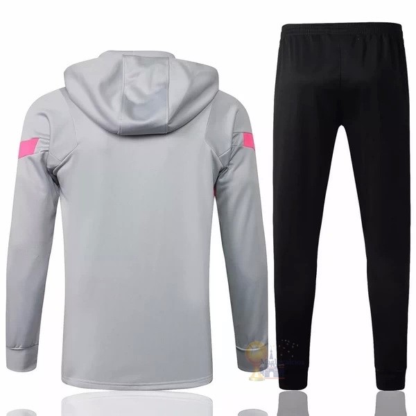 Calcio Maglie Chaqueta Con Capucha Paris Saint Germain 2021 2022 Grigio Nero