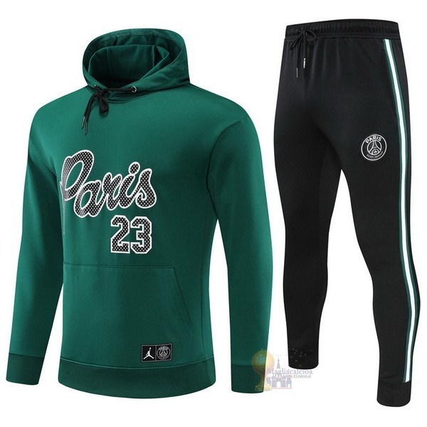 Calcio Maglie Chaqueta Con Capucha Paris Saint Germain 2022 2023 Verde Nero Grigio