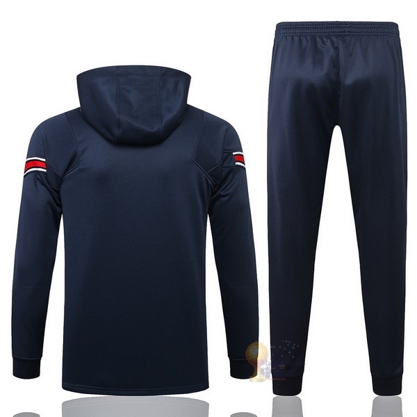 Calcio Maglie Felpa Cappuccio Paris Saint Germain 2021 2022 Blu I Rosso