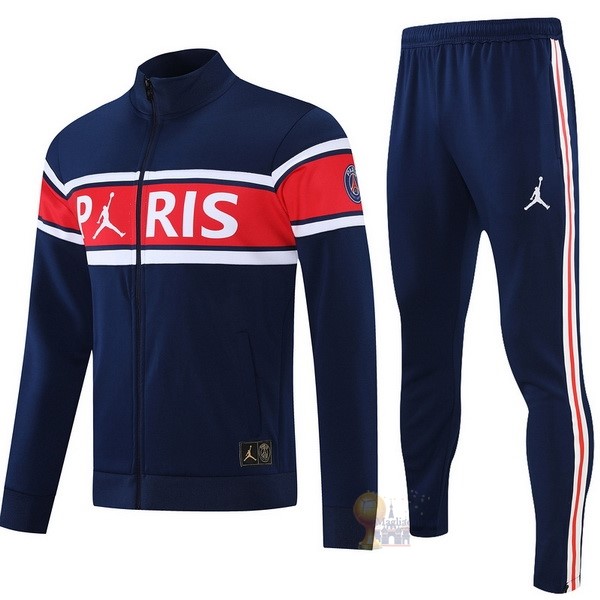 Calcio Maglie Felpa Cappuccio Paris Saint Germain 2021 2022 Blu Rosso Bianco