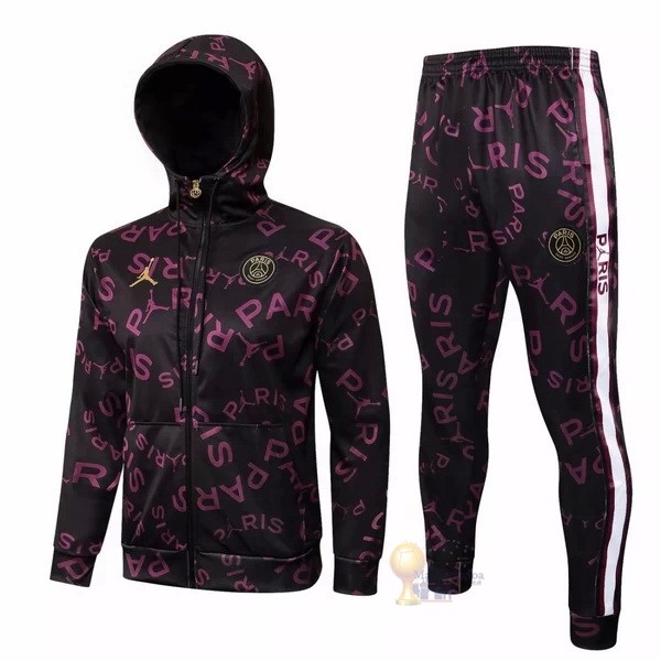Calcio Maglie Felpa Cappuccio Paris Saint Germain 2021 2022 Borgogna