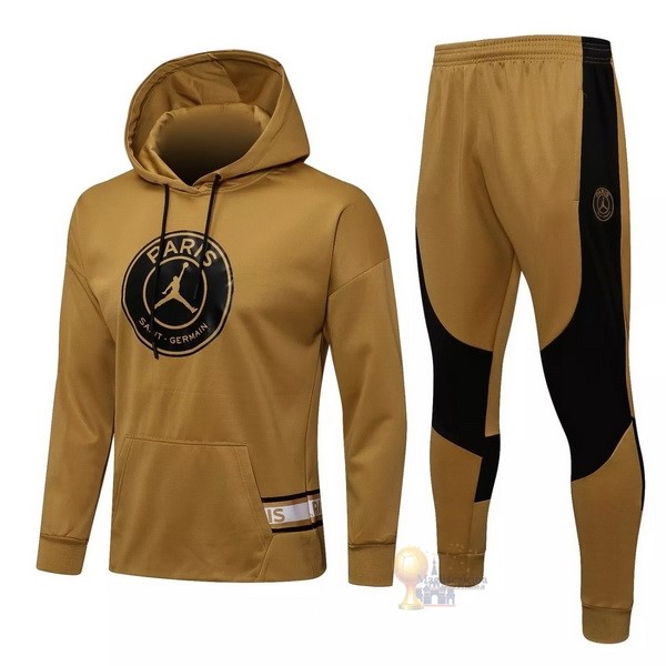 Calcio Maglie Felpa Cappuccio Paris Saint Germain 2021 2022 Giallo