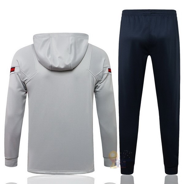 Calcio Maglie Felpa Cappuccio Paris Saint Germain 2021 2022 I Grigio Navy