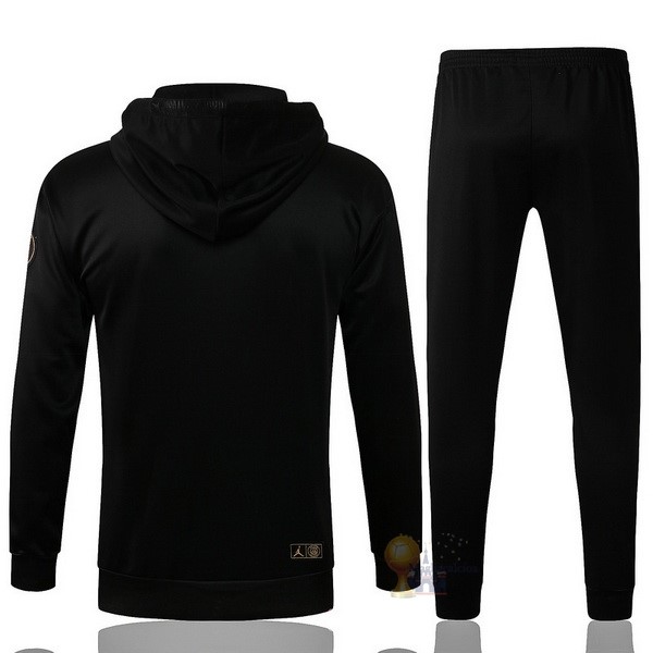 Calcio Maglie Felpa Cappuccio Paris Saint Germain 2021 2022 Nero I Bianco Giallo