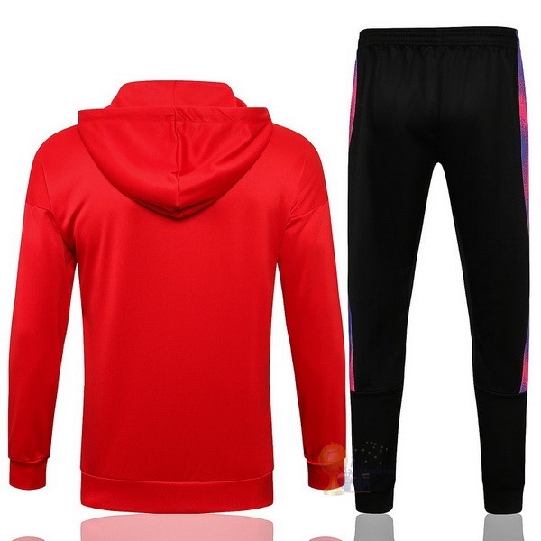 Calcio Maglie Felpa Cappuccio Paris Saint Germain 2021 2022 Rosso I Nero Purpureo