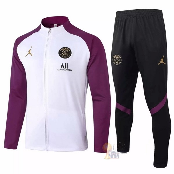 Calcio Maglie Giacca Paris Saint Germain 2020 2021 Bianco Borgogna