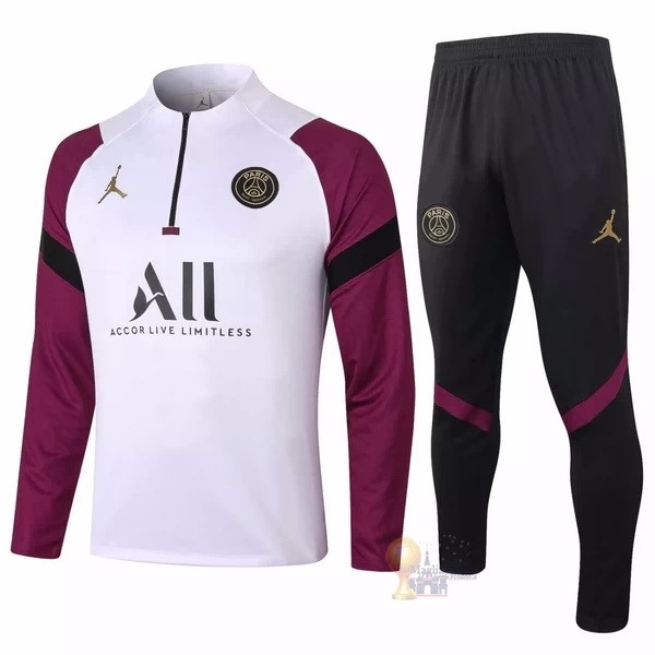 Calcio Maglie Giacca Paris Saint Germain 2020 2021 Bianco Borgogna Nero