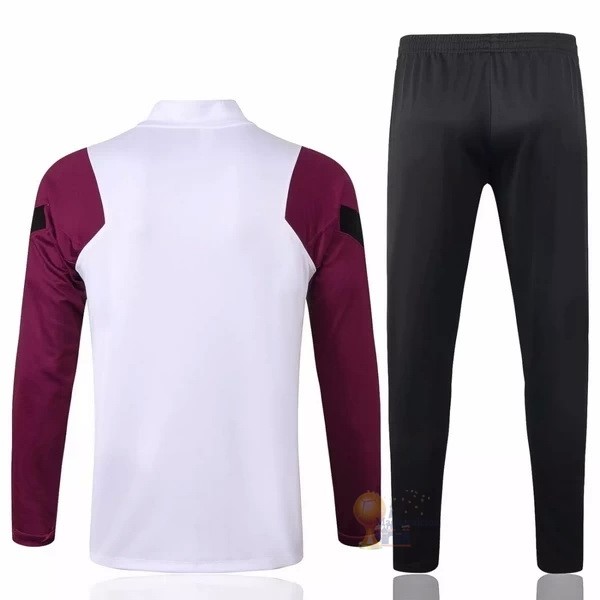 Calcio Maglie Giacca Paris Saint Germain 2020 2021 Bianco Borgogna