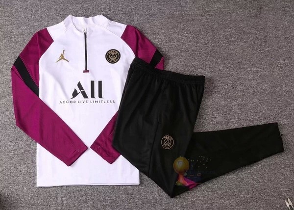 Calcio Maglie Giacca Paris Saint Germain 2020 2021 Bianco Borgogna