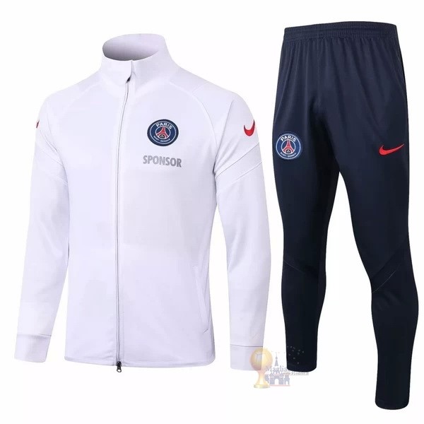 Calcio Maglie Giacca Paris Saint Germain 2020 2021 Bianco Nero