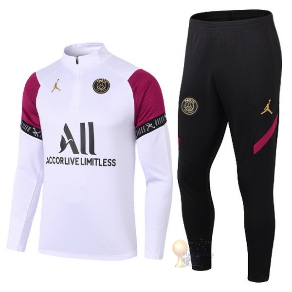 Calcio Maglie Giacca Paris Saint Germain 2020 2021 Bianco Nero Borgogna