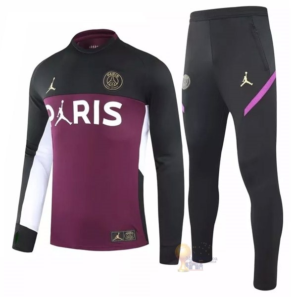 Calcio Maglie Giacca Paris Saint Germain 2020 2021 Borgogna Nero