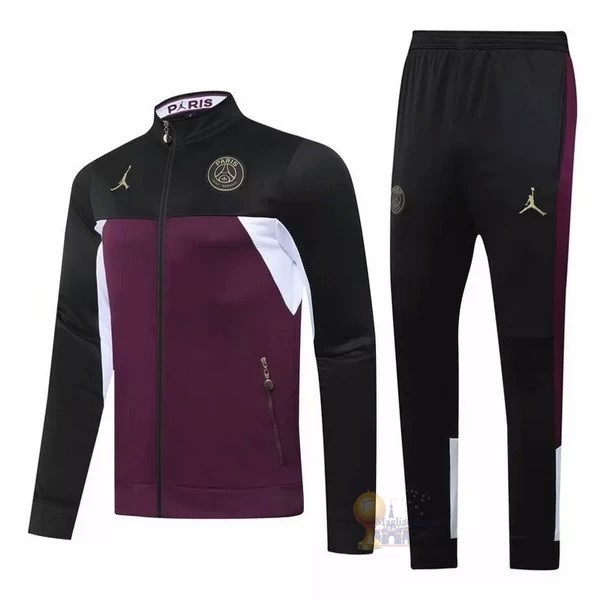 Calcio Maglie Giacca Paris Saint Germain 2020 2021 Purpureo Nero