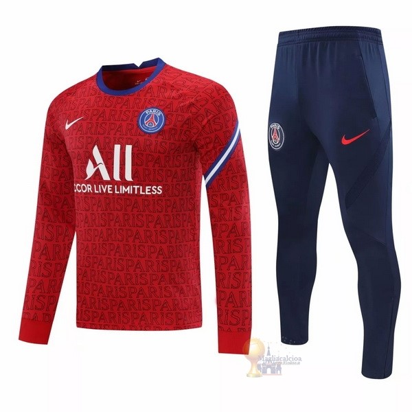 Calcio Maglie Giacca Paris Saint Germain 2020 2021 Rosso Blu