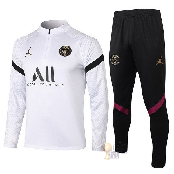 Calcio Maglie Giacca Paris Saint Germain 2021 2022 Bianco II Nero