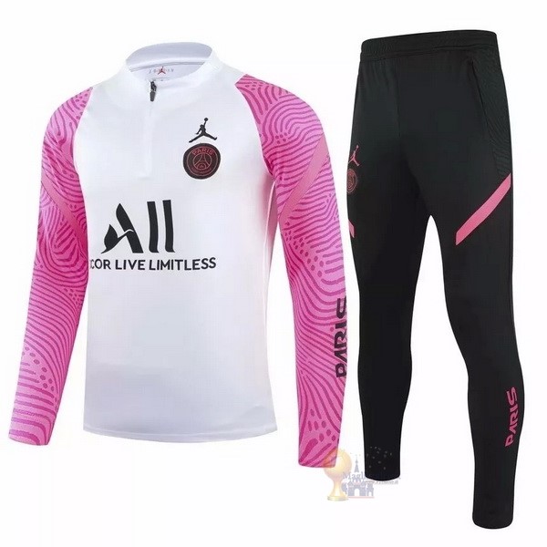 Calcio Maglie Giacca Paris Saint Germain 2021 2022 Bianco Rosa Nero