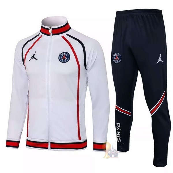 Calcio Maglie Giacca Paris Saint Germain 2021 2022 Bianco Rosso