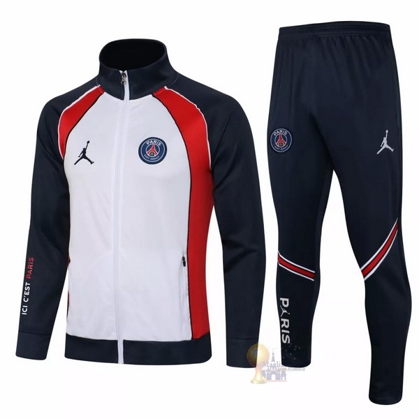 Calcio Maglie Giacca Paris Saint Germain 2021 2022 Bianco Rosso Blu