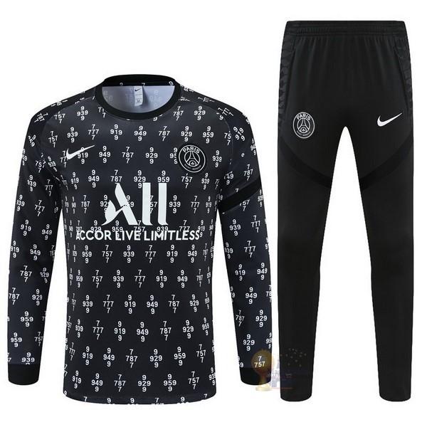 Calcio Maglie Giacca Paris Saint Germain 2021 2022 Nero Bianco
