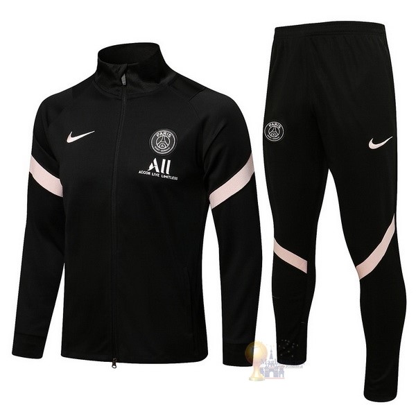 Calcio Maglie Giacca Paris Saint Germain 2021 2022 Nero I Rosa