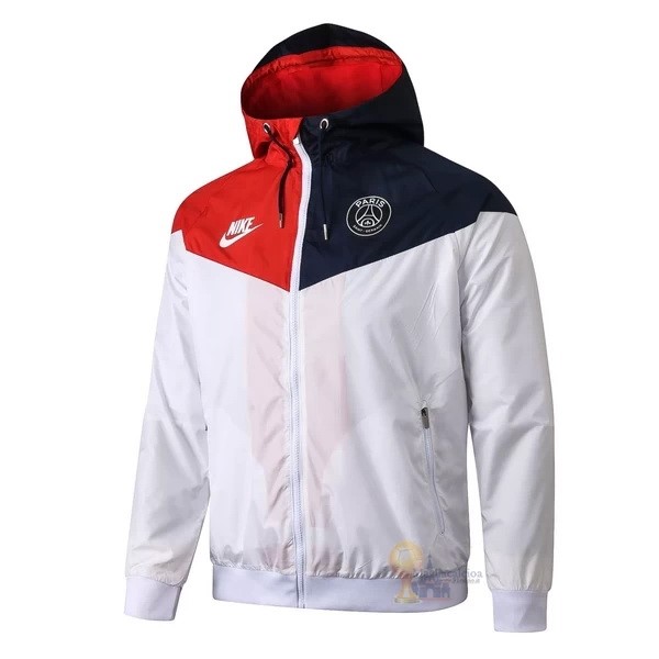 Calcio Maglie Giacca a vento Paris Saint Germain 2020 2021 Bianco Rosso