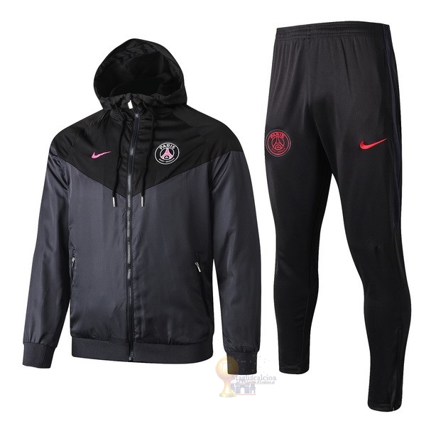 Calcio Maglie Set Completo Giacca a vento Paris Saint Germain 2019 2020 Nero Rosa