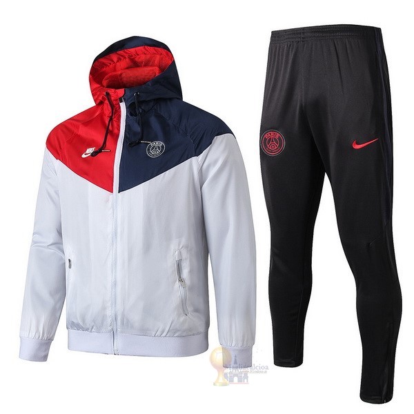 Calcio Maglie Set Completo Giacca a vento Paris Saint Germain 2019 2020 Rosso Blu Grigio