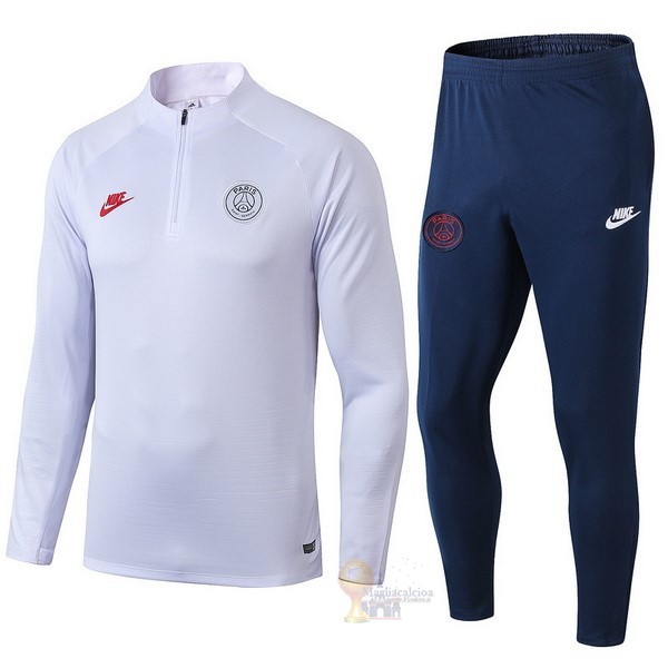 Calcio Maglie Tuta Presentazione Paris Saint Germain 2019 2020 Bianco Blu