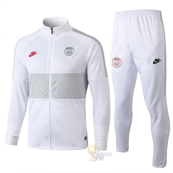 Calcio Maglie Tuta Presentazione Paris Saint Germain 2019 2020 Bianco Grigio