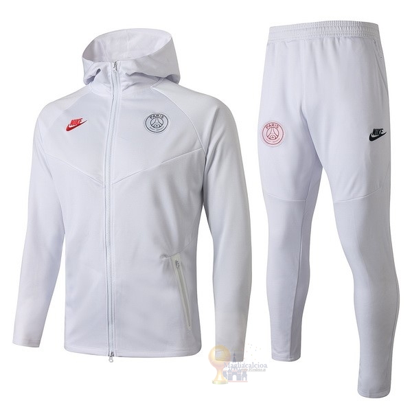 Calcio Maglie Tuta Presentazione Paris Saint Germain 2019 2020 Bianco Rosso