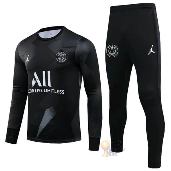 Calcio Maglie Tuta Presentazione Paris Saint Germain 2019 2020 Nero Grigio